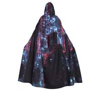 bmnaswt Hacker Era Print Halloween Adult Hooded Cloak, Unisex Hooded Robe Cloak Long Cape For Cosplay/Party