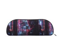 bmnaswt Hacker Era Print Storage Pouch,Cross Grain Zipper Pouch, Elegant Portable Makeup Stationery Bag