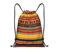 bmnaswt Native American Pattern Print Drawstring Bag, Foldable Gym Backpack For Beach, Hiking, Gym & Daily Errands