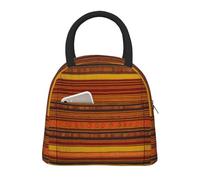 bmnaswt Native American Pattern Print Insulated Lunch Bag, Lunch Bag with Front Pocket, Insulated Lunchbox with Zippers