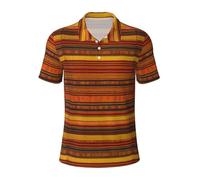 bmnaswt Native American Pattern Print Men's Casual Polo Shirts, Short Sleeve Collared Shirt for Daily Business Occasions Black