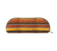 bmnaswt Native American Pattern Print Storage Pouch,Cross Grain Zipper Pouch, Elegant Portable Makeup Stationery Bag