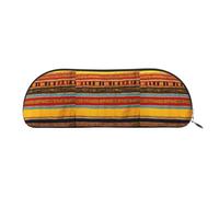 bmnaswt Native American Pattern Print Storage Pouch,Cross Grain Zipper Pouch, Elegant Portable Makeup Stationery Bag