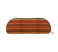bmnaswt Native American Pattern Print Storage Pouch,Cross Grain Zipper Pouch, Elegant Portable Makeup Stationery Bag