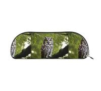 bmnaswt Owl Tree Branches Print Storage Pouch,Cross Grain Zipper Pouch, Elegant Portable Makeup Stationery Bag