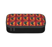 bmnaswt Phoenix Print Large Capacity Layered Pencil Pouch, Zipper Storage Bag with Mesh Pocket & Pen Slots