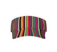 bmnaswt Rainbow Colored Striped Print Adult Sunscreen Visor Cap, Adjustable Fit Sports Golf Running Sun Caps, All Seasons