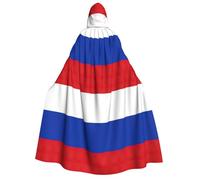 bmnaswt Russian Flag Print Hooded Cape Adult Halloween Hooded Cloak, Ideal For Cosplay, Parties & More
