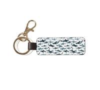 bmnaswt Shark Pattern With Various Gestures Print Key Chain, Stylish Key Chain Present For Men Women Christmas Valentine'S Day