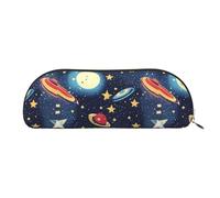 bmnaswt Starry Sky Universe Space Print Storage Pouch,Cross Grain Zipper Pouch, Elegant Portable Makeup Stationery Bag