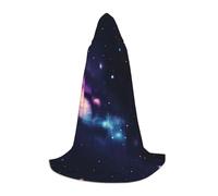 bmnaswt Universe Galaxy Space Print Hooded Cape, Elevate Your Festive Look, Big Hood & Bow Tie, For Halloween/Cosplay