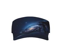 bmnaswt Universe Milky Way Galaxy Print Adult Sunscreen Visor Cap, Adjustable Fit Sports Golf Running Sun Caps, All Seasons Black