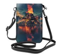 bmnaswt Volcano Print Women'S Small Cell Phone Purse, Adjustable Strap Phone Purse, Handbag For Daily Use