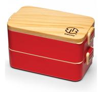 BMORE® Lunch Box,1000ml Bento Box with Stainless Steel Cutlery & Chopsticks. Stackable 2 Layer Food Container for Adults, Kids. Microwave & Dishwasher Safe (Stainless Steel Liners Included) UK Company