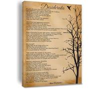 Bmotaso Desiderata Quotes Poem Inspirational Office Wall Art Posters Wall Decor Canvas Prints Modern Painting For Home Living Room Poetry Artwork Framed 8 * 12 inch