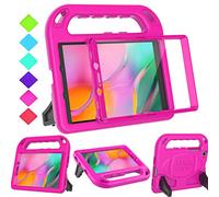 BMOUO for Samsung Galaxy Tab A 8.0 Case 2019 SM-T290/T295, Tab A 8.0 2019 Case with Screen Protector, Shockproof Light Weight Handle Stand Galaxy Tab A 8.0 inch 2019 Kids Case Without S Pen - Rose