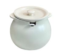 BMOZRM Large Salt Box Spice Seasonings Ceramic Salt Cellar with Lid and Spoon Container Modern Kitchen Salt Bowl for Pepper and Candies(White,1200ML)