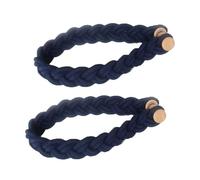BMOZRM Twisted Braided Magnetic Curtain Tiebacks, Simple Curtain Tie Backs, Cotton Rope Magnet Curtain Ties(Size:Navy blue)