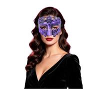 Bmrbndc Masquerade Halloween Mask for Women Embossed Wing Half Face Mask Elegant Masks Costume for Carnival Cosplay Party Men Women Halloween Costumes (Purple, One Size)