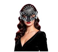 Bmrbndc Sun God Masquerade Halloween Mask Embossed Half Face Mask for Women Masks Costume for Carnival Wedding Party (Brown, One Size)