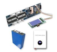 BMS Board, Smart BMS 8S 13S 14S 15S 16S 50A 100A 150A 200A 48V CAN/RS485 Board Battery Communicate to Inverter 10E(BMS LCD,48V 14S Li-ion 150A)