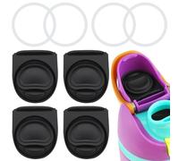 BMSQOFD 4 Sets Replacement Lid Rubber Seal for Owala FreeSip 24oz 32oz, Replacement Stopper and O Ring Gasket Parts Compatible with Owala 16/19/24/32/40oz Water Bottle Insert Silicone Accessories B8