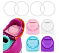 BMSQOFD 4 Sets Replacement Lid Rubber Seal for Owala FreeSip 24oz 32oz, Replacement Stopper and O Ring Gasket Parts Compatible with Owala 16/19/24/32/40oz Water Bottle Insert Silicone Accessories B1A9