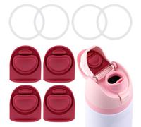 BMSQOFD 4 Sets Replacement Lid Rubber Seal for Owala FreeSip 24oz 32oz, Replacement Stopper and O Ring Gasket Parts Compatible with Owala 16/19/24/32/40oz Water Bottle Insert Silicone Accessories B6