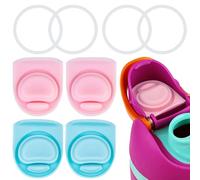 BMSQOFD 4 Sets Replacement Lid Rubber Seal for Owala FreeSip 24oz 32oz, Replacement Stopper and O Ring Gasket Parts Compatible with Owala 16/19/24/32/40oz Water Bottle Insert Silicone Accessories B1A1