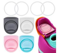 BMSQOFD 4 Sets Replacement Lid Rubber Seal for Owala FreeSip 24oz 32oz, Replacement Stopper and O Ring Gasket Parts Compatible with Owala 16/19/24/32/40oz Water Bottle Insert Silicone Accessories B1A5