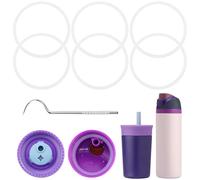BMSQOFD 6pcs Replacement Silicone Seal O Ring Gasket Compatible with Owala FreeSip 16/19/24/32/40oz,Water Bottle Lid Insert Piece Rubber Seal Top Parts for Owala Kids 12&15 Oz Tumbler Accessories r6