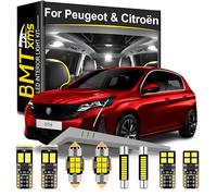 BMT xms LED Interior Light Kit Replacement for Peugeot 308 3008 5008 Traveller Citroën C4 Grand Picasso C5 C6 DS3 DS4 DS5, 6000K Car Interior LED Lights, 24 Pieces