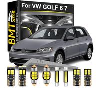 BMT xms LED Interior Light Kit Replacement for Volkswagen VW GOLF GTI 6 7 MK6 MK7 2008-2018, 6000K LED Lights for Car Map Dome Door License Plate Light, 11 Pieces