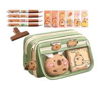 Bmucp Capibara Pencil Case - Capibara Pencil Case, Fun Original 9 Layers Large Capacity Pencil Pouch | Cute Capibara Pattern Double Layered Pencil Pouch, Capibara Pencil Case, Capibara Pencil Pouch