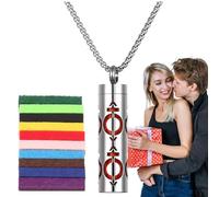 [Bmucp] Diffuser Necklace, Scented Necklace | Locket Pendant Perfume Necklace - Cozy Aromatherapy Jewelry for Women, Oil Jewelry Pendant for Valentine's Day, 説明を参照してください, See Description, See