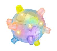 Bmucp Dog Jumping Ball, Jumping Activation Ball | Battery Operated Colorful Jumping Activation Ball - Automatic Jumping Ball Toy with Light and Music for Indoor and Outdoor Use