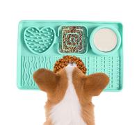 Bmucp Dog Licking Mat | Silicone Dog Food Mat | Interactive Play Gear Slow Down Feeding Speed, Great for Indoor or Travel Cage