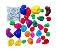Bmucp Kids Climbing Holds, Rock Climbing Holds, Vista Printed Preschool Climbing Wall Grips 32 Pieces | Playground Playset, Rock Climbing Wall Kit, Boys, Girls, Kids, Adults