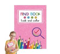 Bmucp Look and Color Characters Coloring Activity Book - Cardboard Toy Activity for the Library or Home Beach