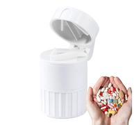 Bmucp Pill Cutter, Pill Grinder - Pill Splitter Crusher with Pill Storage, Multifunctional 4 in 1 Grinder Grinder, Drink Cup, Grind Pills for Seniors and Pets
