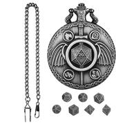 Bmucp Pocket Watch Shell Case, Vintage Dice Pocket Watch, Steampunk Fun Board Game with Vintage Dice - Exquisite Playing Dice Ultimate Dice Set for Party, Picnic, Family Gatherings