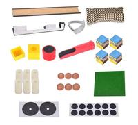 Bmucp Pool Cue Repair Kit, Pool Stick Repair Kit, Pool Cue Tip Repair Kit 28X Pool Cue Tip Replacement Kit - Pool Stick Tip, Professional Cue Tip Trimmer, Leather Replacement Pool Cue Clamp