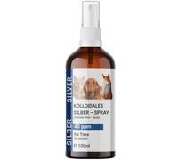 BMUT 1 x 100 ml Colloidal Silver Spray for Pets - Dog, Cat, Horse - Wound Spray - Anti-Itching - Mites - 40 ppm