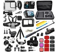 BMUUPY Accessories Kit for Gopro Hero 13 Black Accessory Bundle Waterproof Housing Case Filter Silicone Protector Lens Screen Tempered Glass Head Chest Strap Mount Set for Gopro13 HERO13