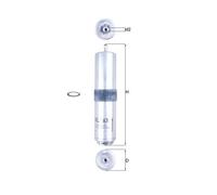 BMW 3 Series X1 X3 2.0 3.0 Diesel Fuel Filter 2010 Onwards MAHLE KL763D