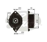 INA 534 0170 10 Tensioner Lever, v-ribbed belt