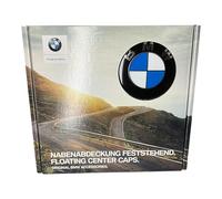 BMW 36122455269 Floating Center Caps Compatible with All Original Alloy Wheels with 5x120 Bolt Pattern 65mm Roundel (Set of 4)
