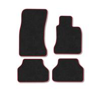 BMW 5 Series Auto [E60] (2003-2010) Car Mats Accessories Tailored Fit Carpet Floor Mats non Slip Red Trim Full Coverage Compatible Accessory Front Rear Set Anti Slip Granulated Backing Hand-Finished