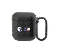 BMW AirPods 1/2 Case, Black - Carbon Double Metal Logo