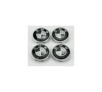 BMW Black Carbon Style Alloy Wheel Center Caps 68mm 1 3 5 7 E F M X x4